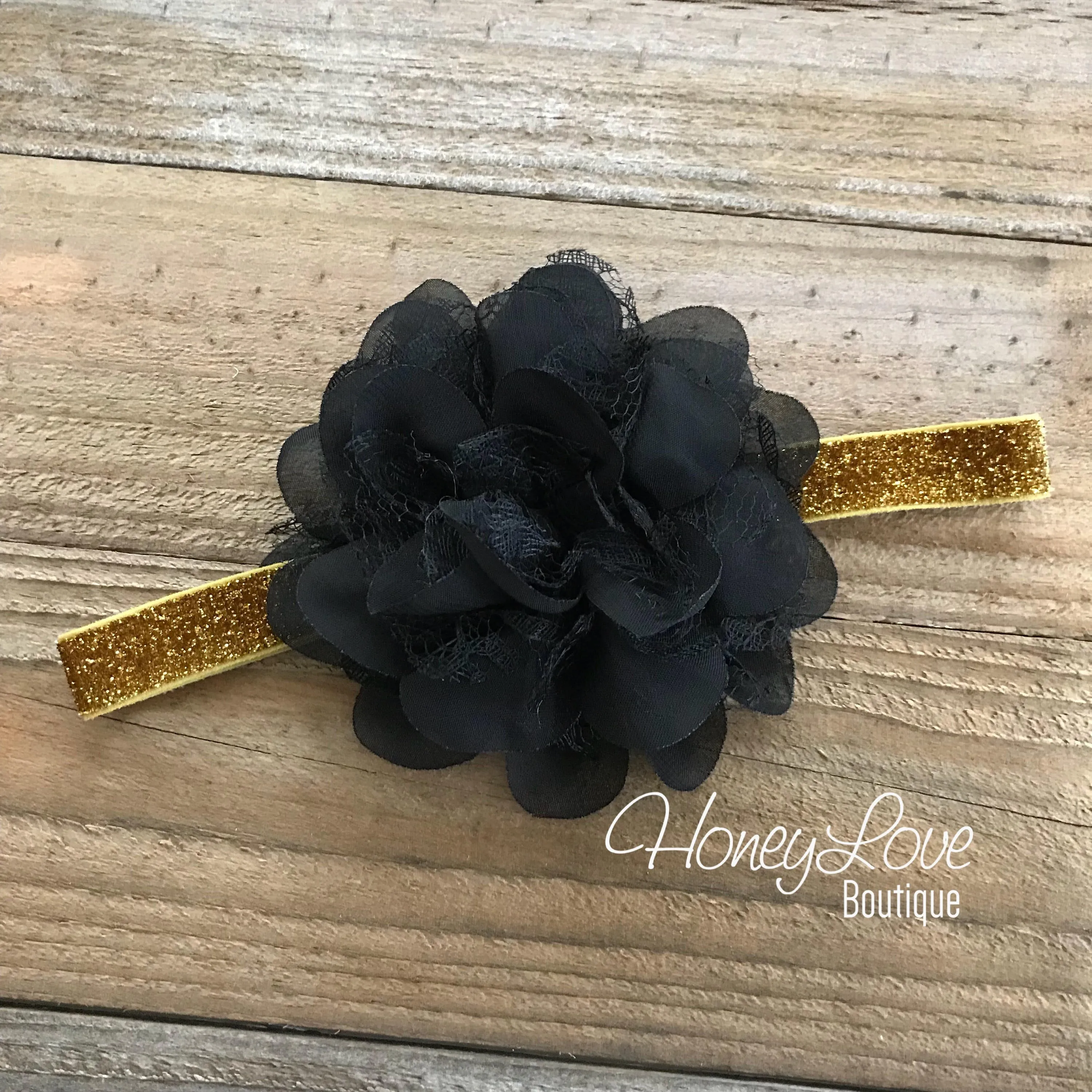 Gray/Black Polka Dot Leg Warmers with Gold Glitter Heart and matching headband