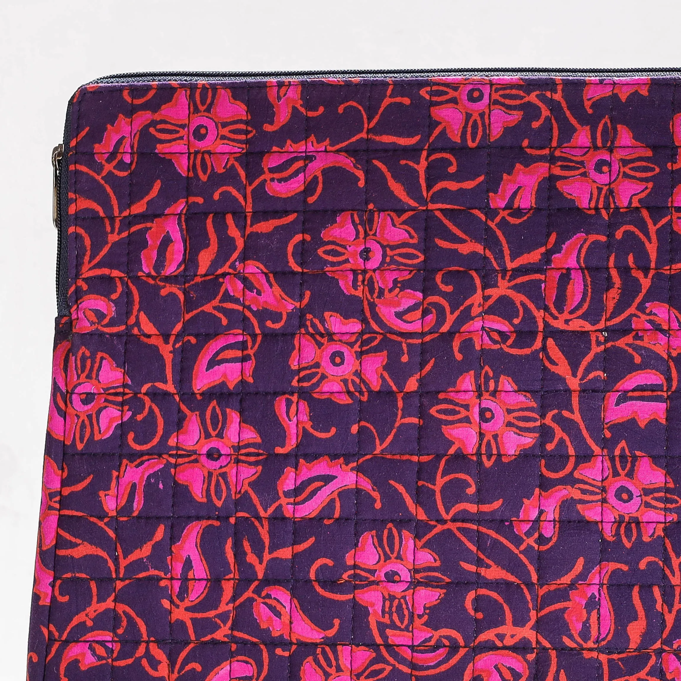 Handcrafted Quilted Laptop Sleeve (11 x 16 in)