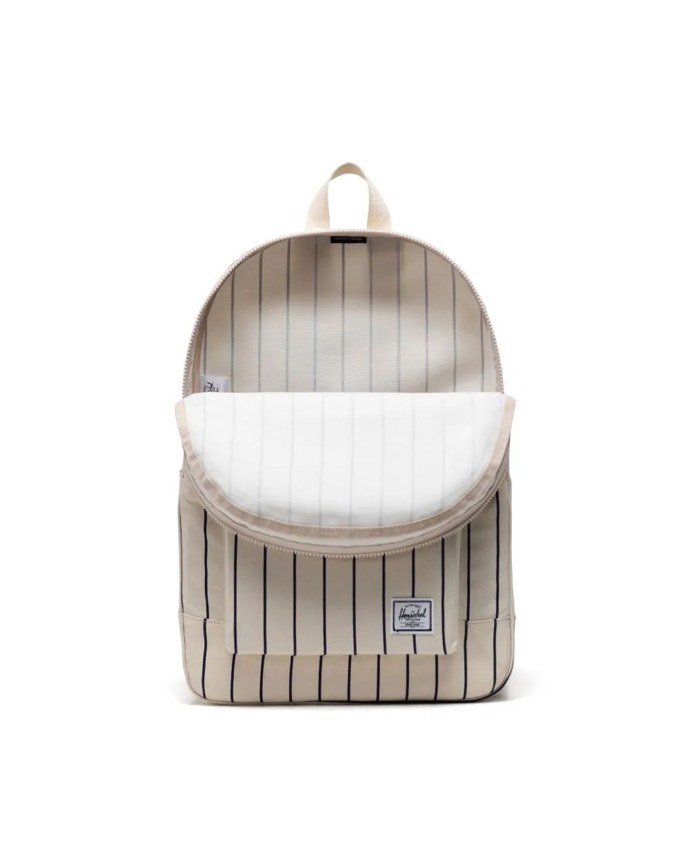 Herschel Daypack - Pinstripe Natural / Peacoat