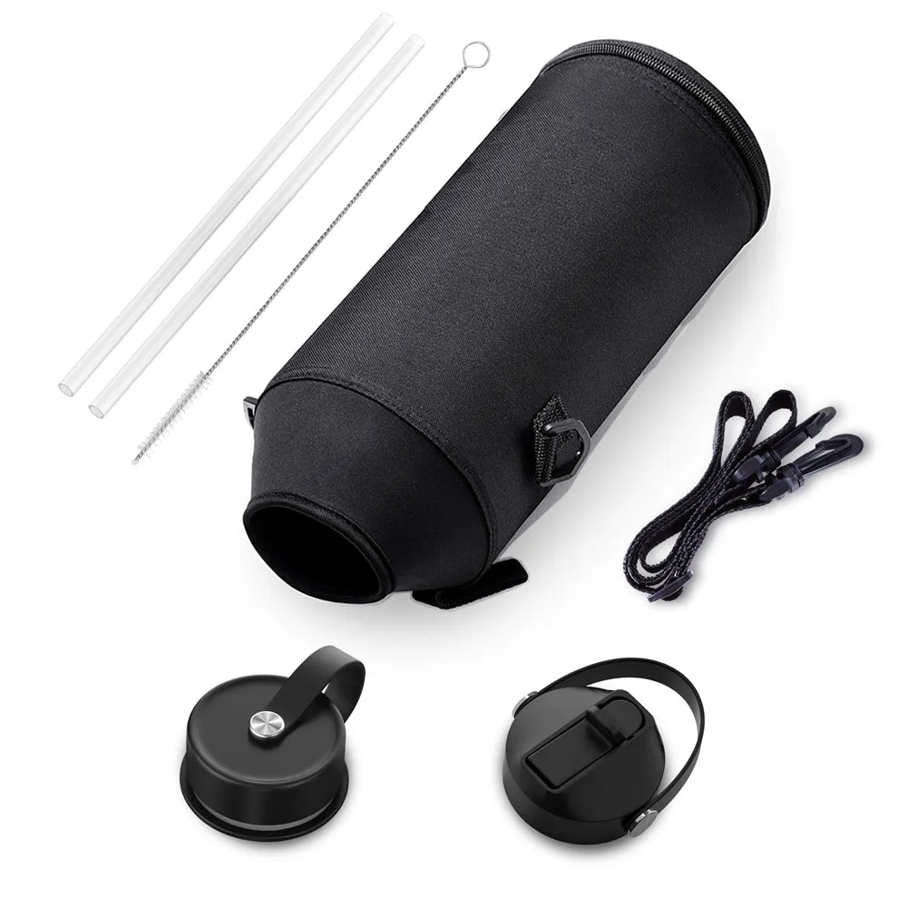 Insulated Water Bottle with Straw Lid | Shadow | 87oz