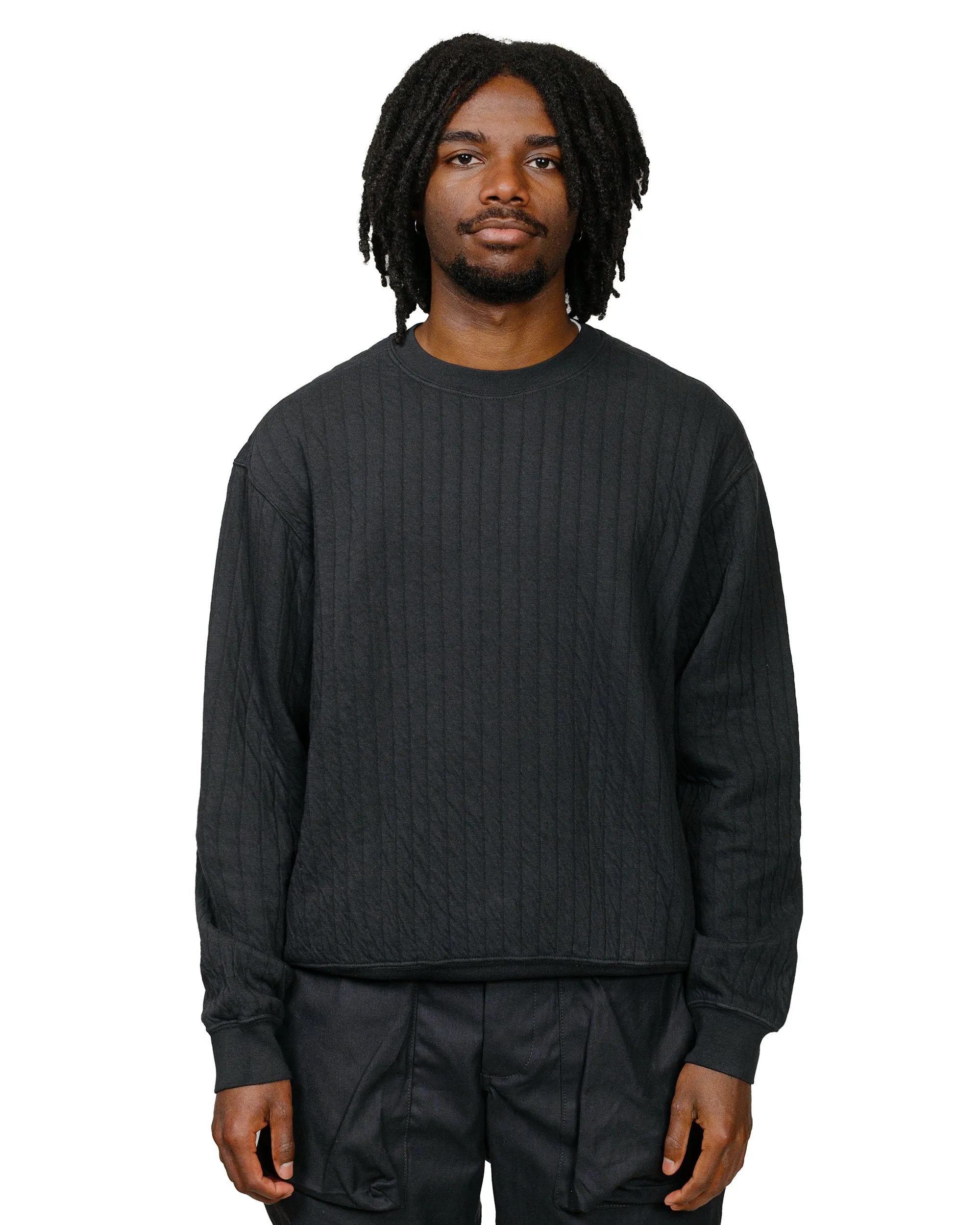 Lady White Co. Quilted Crewneck Anthracite