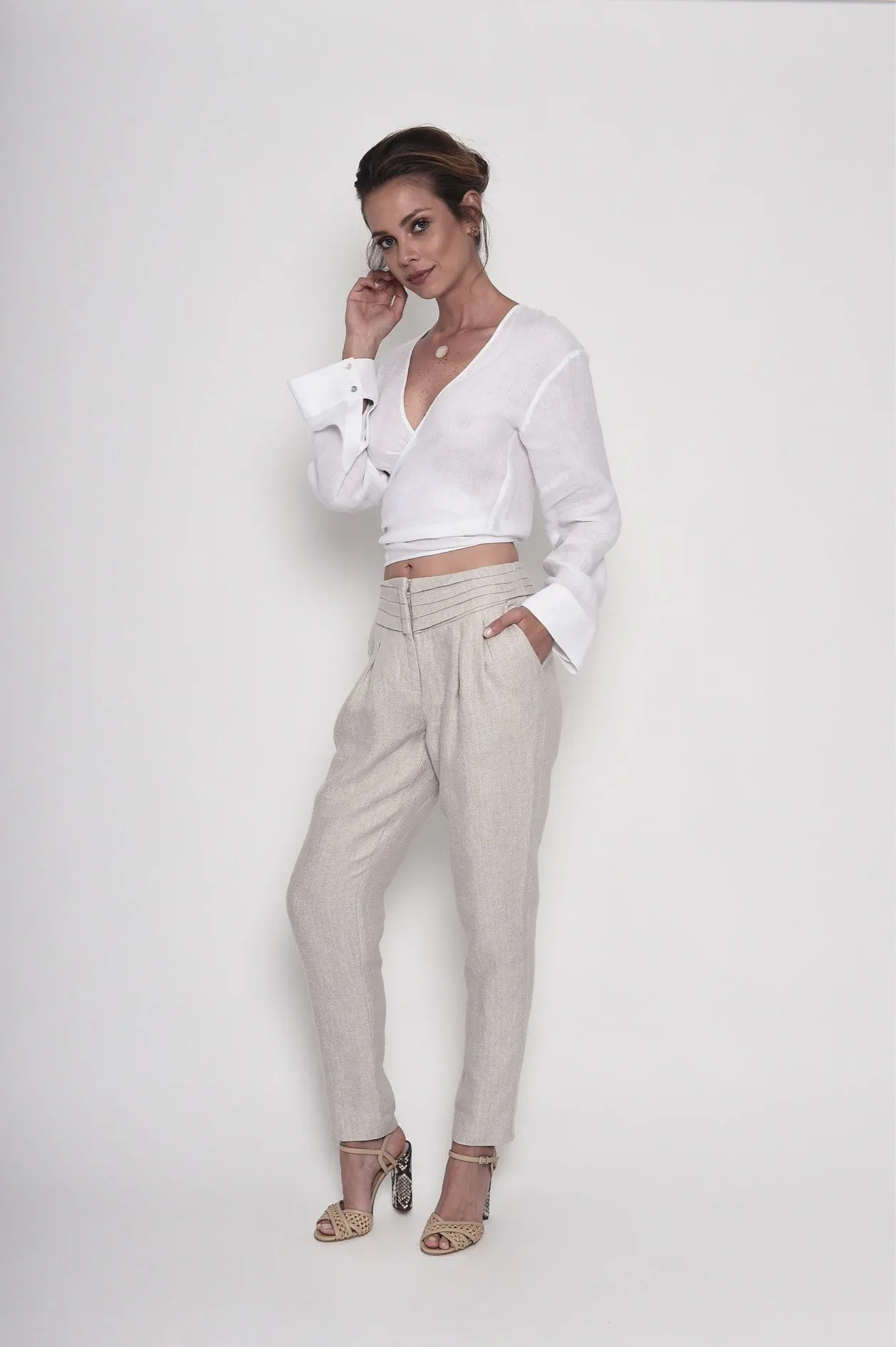 Meet Me at the Rose Bar Linen Shirt