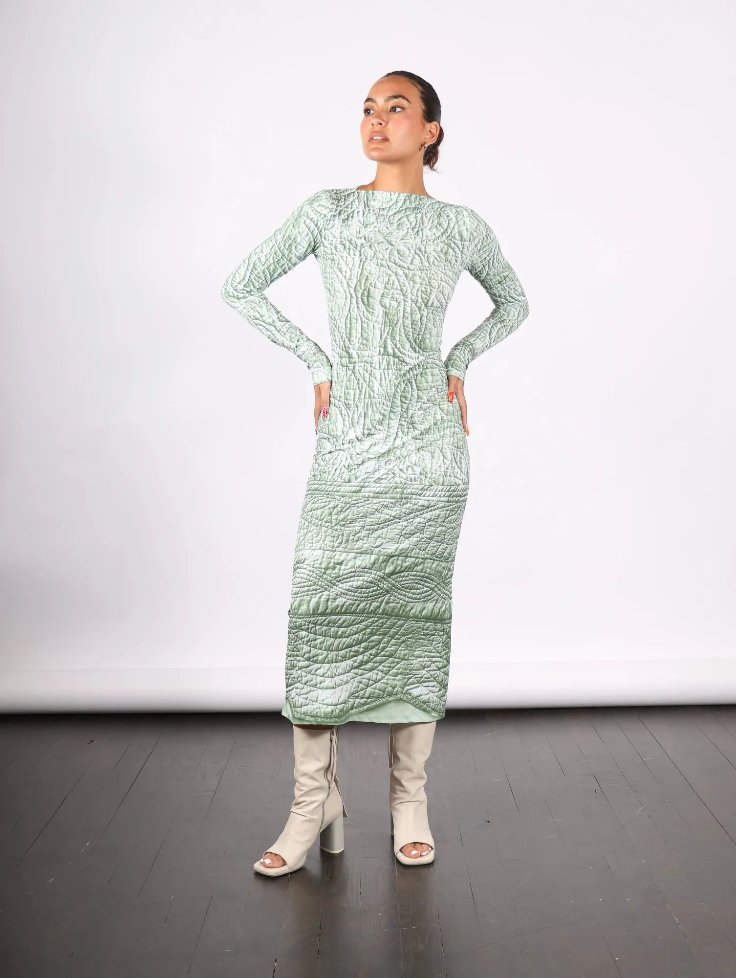Midi Dress in Iguana by MM6 Maison Margiela