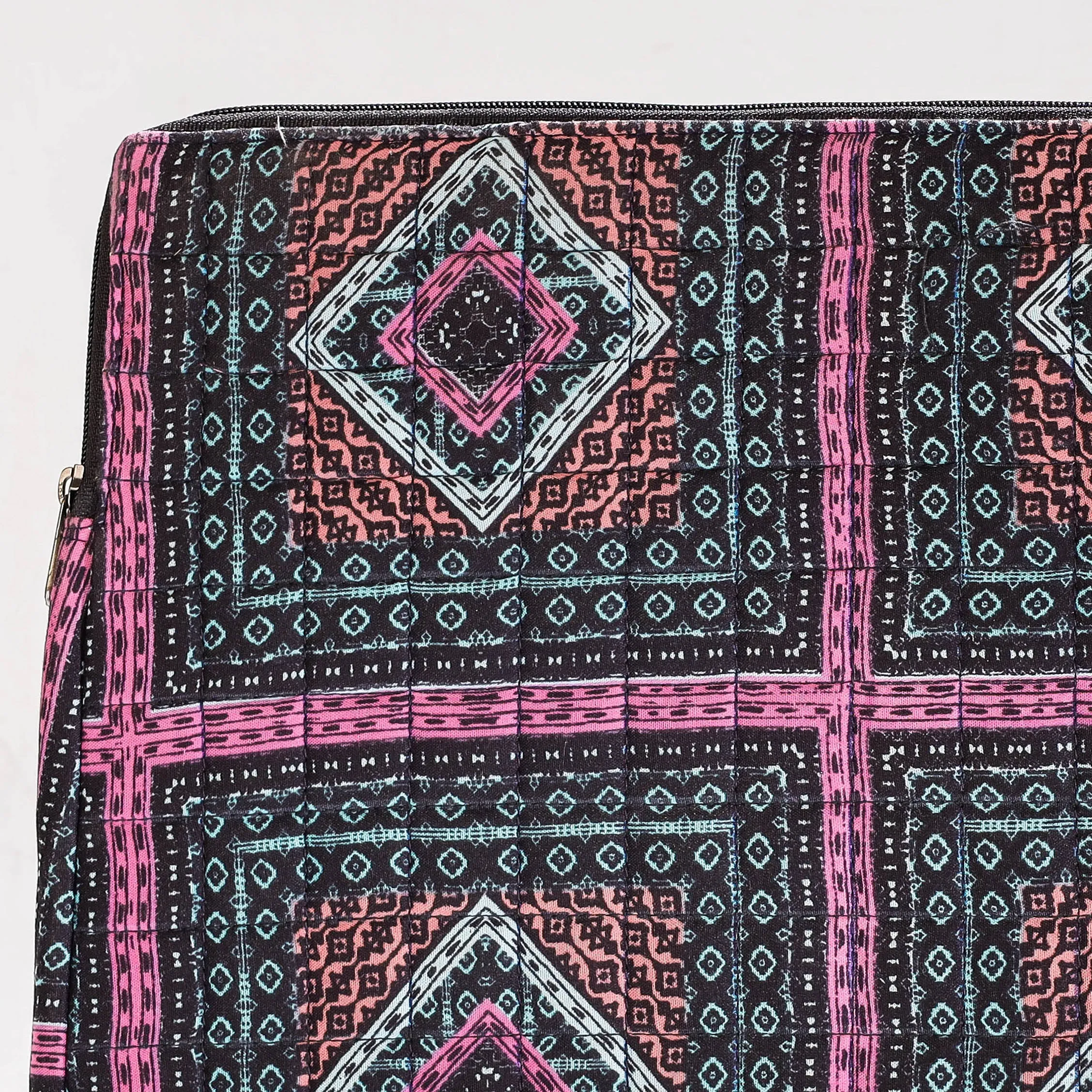 Multicolor - Handcrafted Quilted Laptop Sleeve (11 x 16 in)