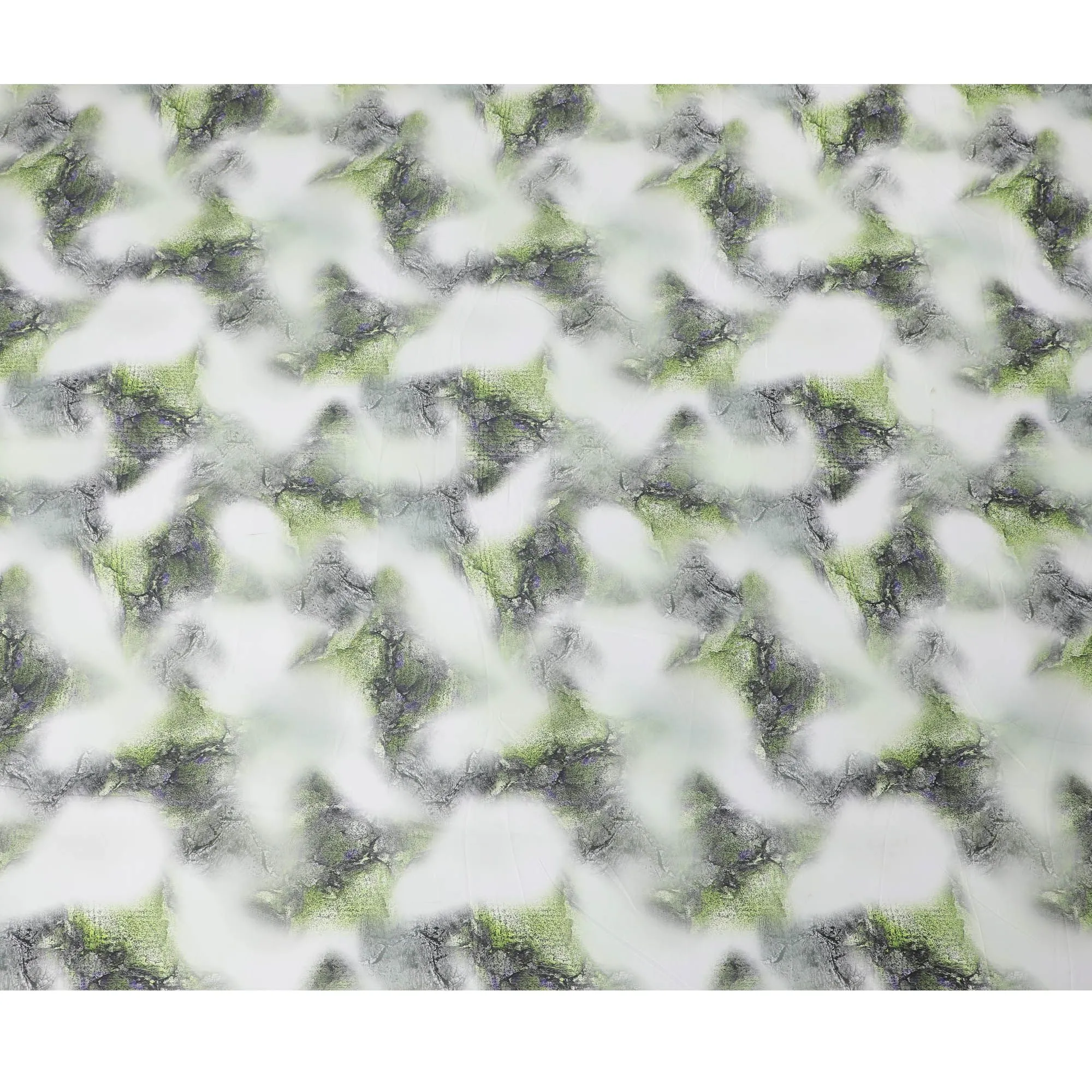 Mystic Forest Marble Synthetic Satin Fabric - 110cm Wide-D18559