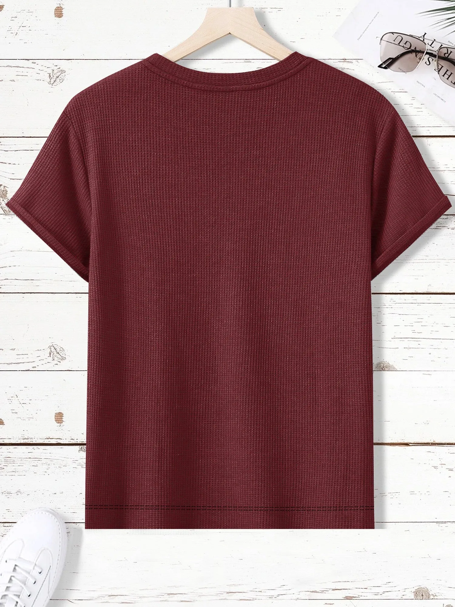 NK Thermal Under Jacket Half Sleeve Shirt For Men-Burgundy-RT2310