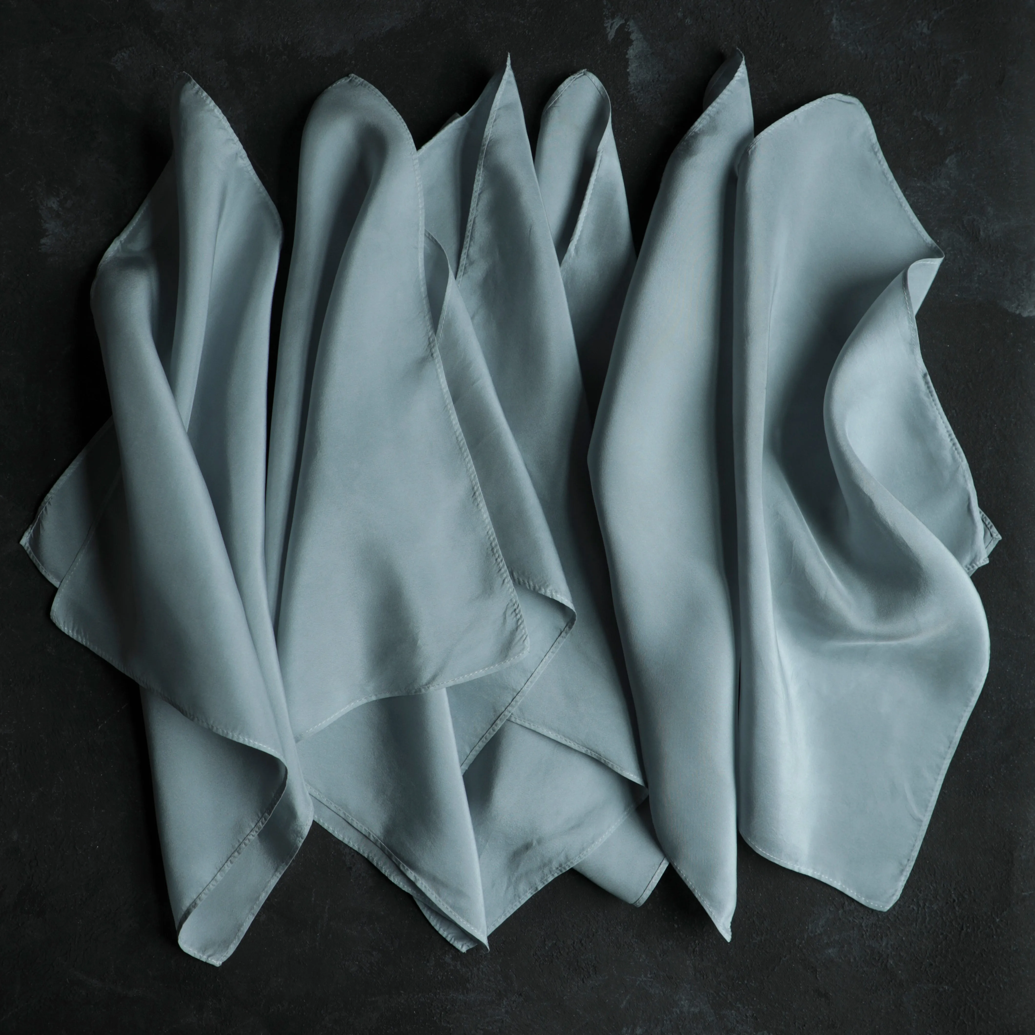 Original Eco-Dyed Silk Handkerchief 12 x 12" {French Blue}