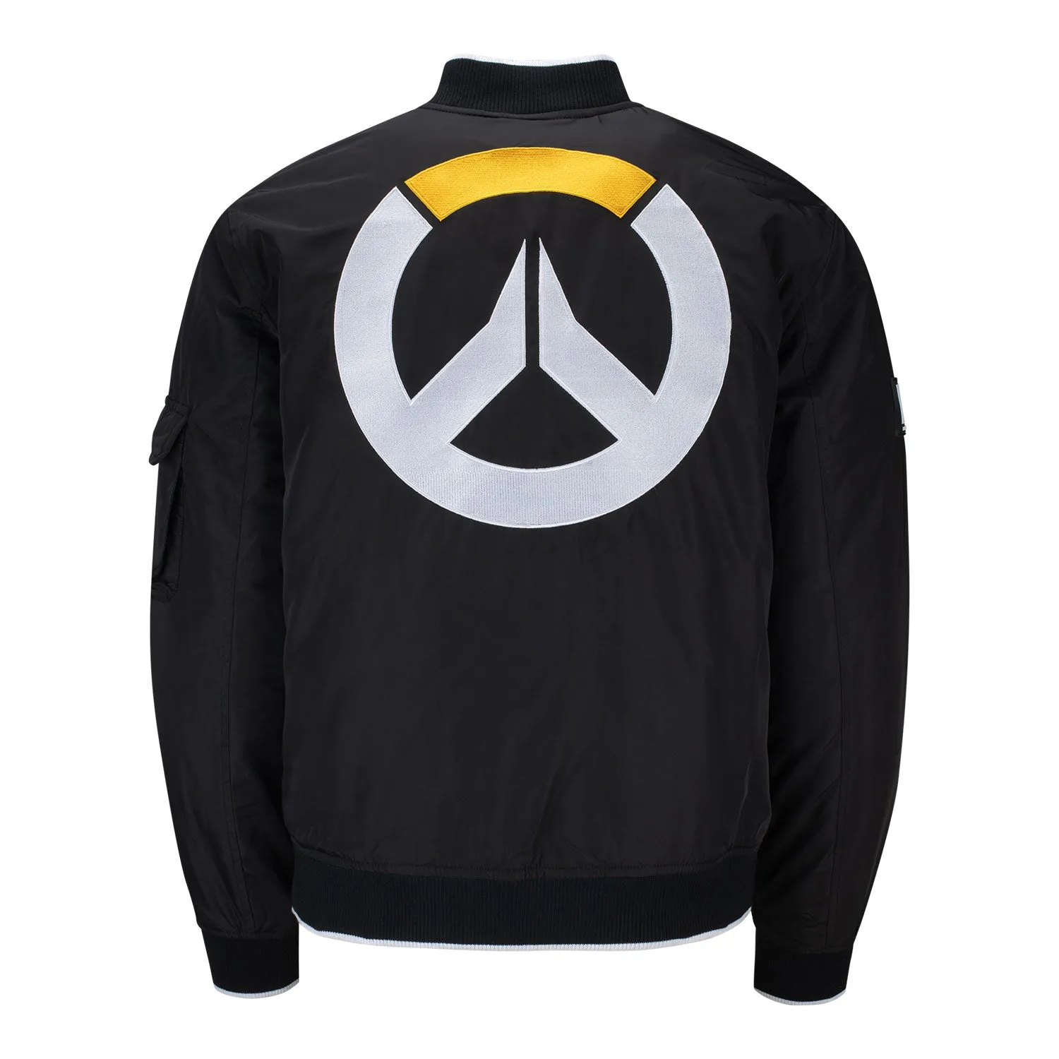 Overwatch Logo Men's Black Zip-Up Bomber Jacket