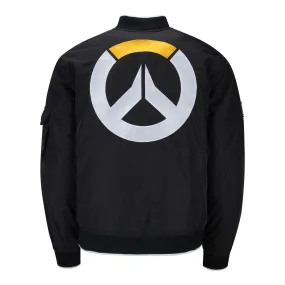 Overwatch Logo Men's Black Zip-Up Bomber Jacket