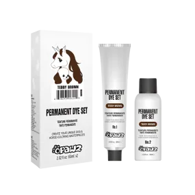 Permanent Dog Hair Dye Set Teddy Brown 2oz by Opawz
