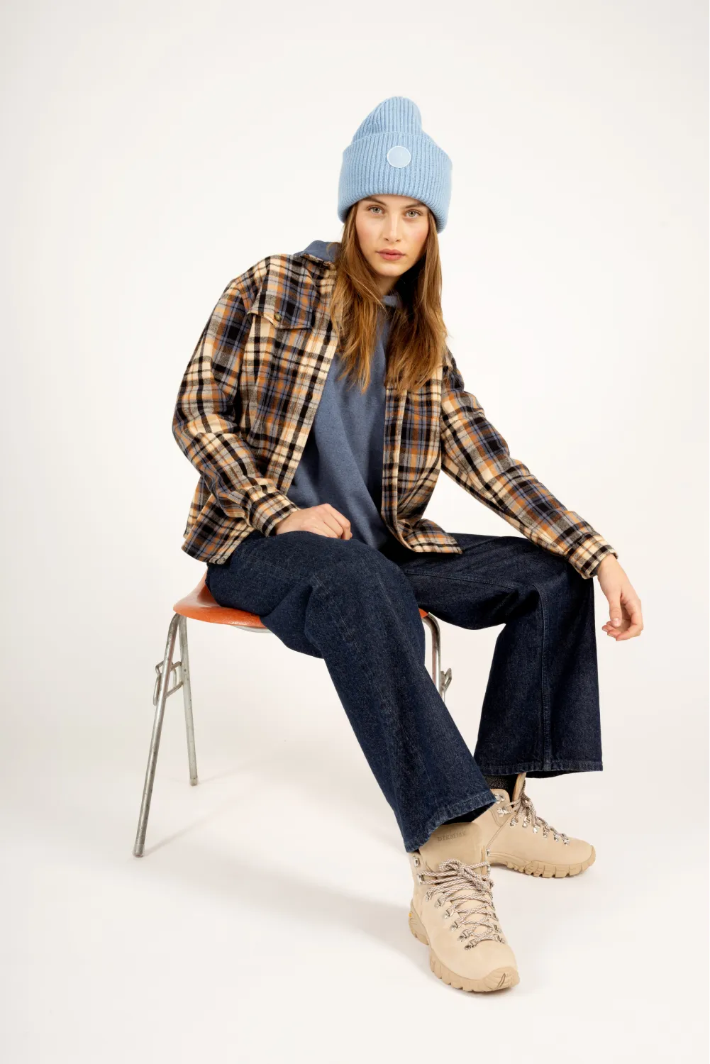 Plaid Long-Sleeve Collar Button Down Flannel Shirt