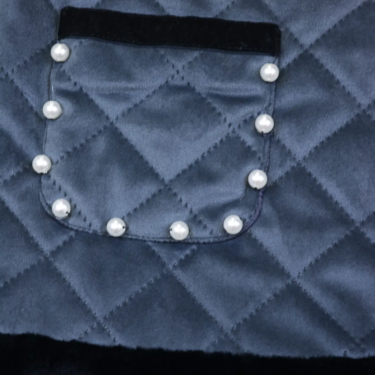 Quilted Dress with Fur Mix - Grey