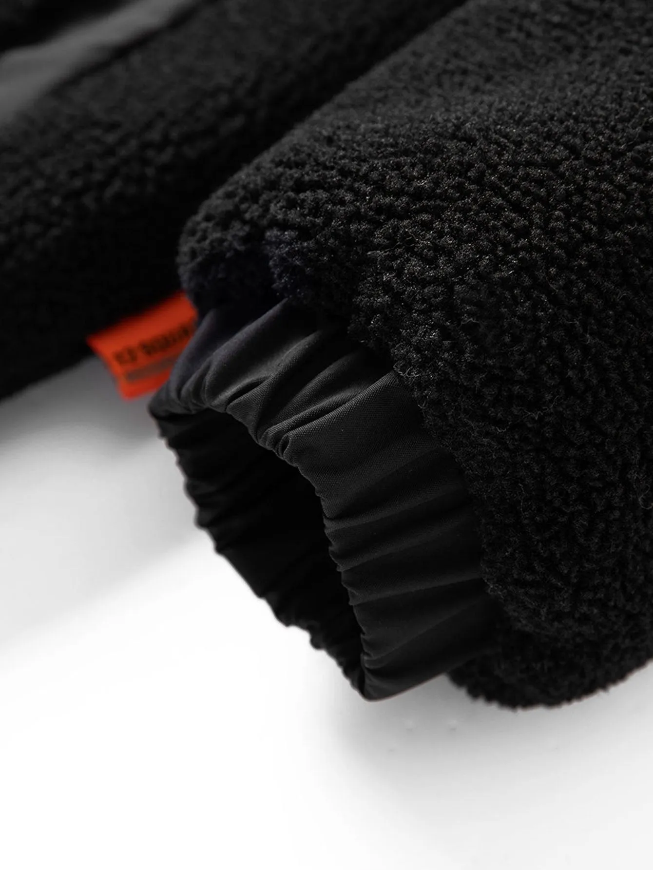 Quilted Lined Teddy Fleece Zip Up Jacket