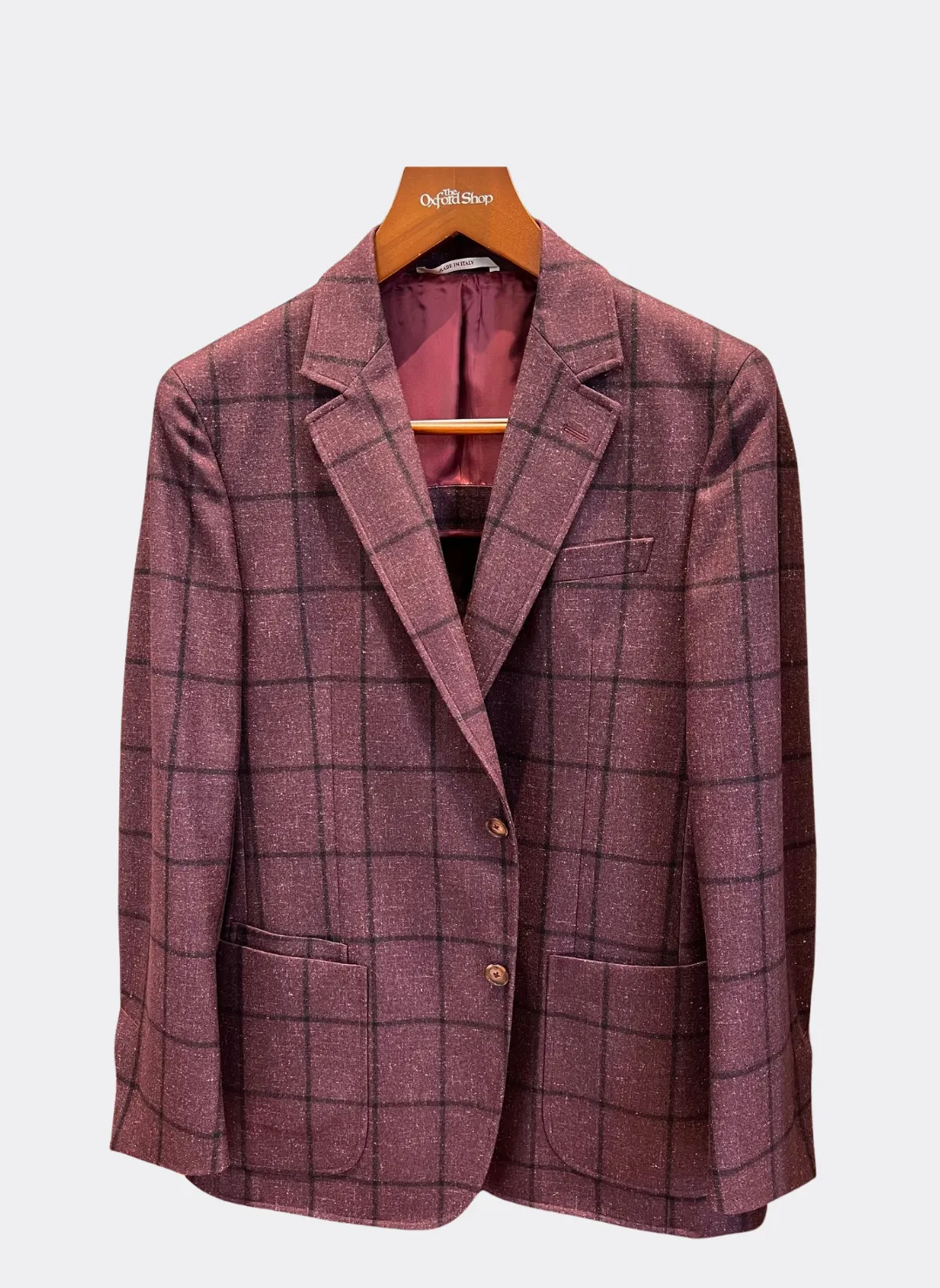 Ravazzolo Plum Windowpane Soft Jacket