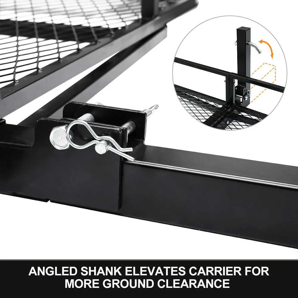 San Hima Cargo Carrier Luggage Basket Car Rack Foldable Hitch Mount Steel Mesh
