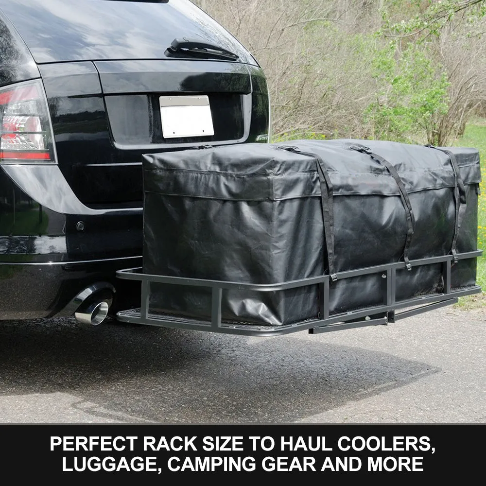 San Hima Cargo Carrier Luggage Basket Car Rack Foldable Hitch Mount Steel Mesh