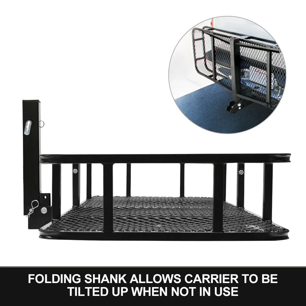 San Hima Cargo Carrier Luggage Basket Car Rack Foldable Hitch Mount Steel Mesh