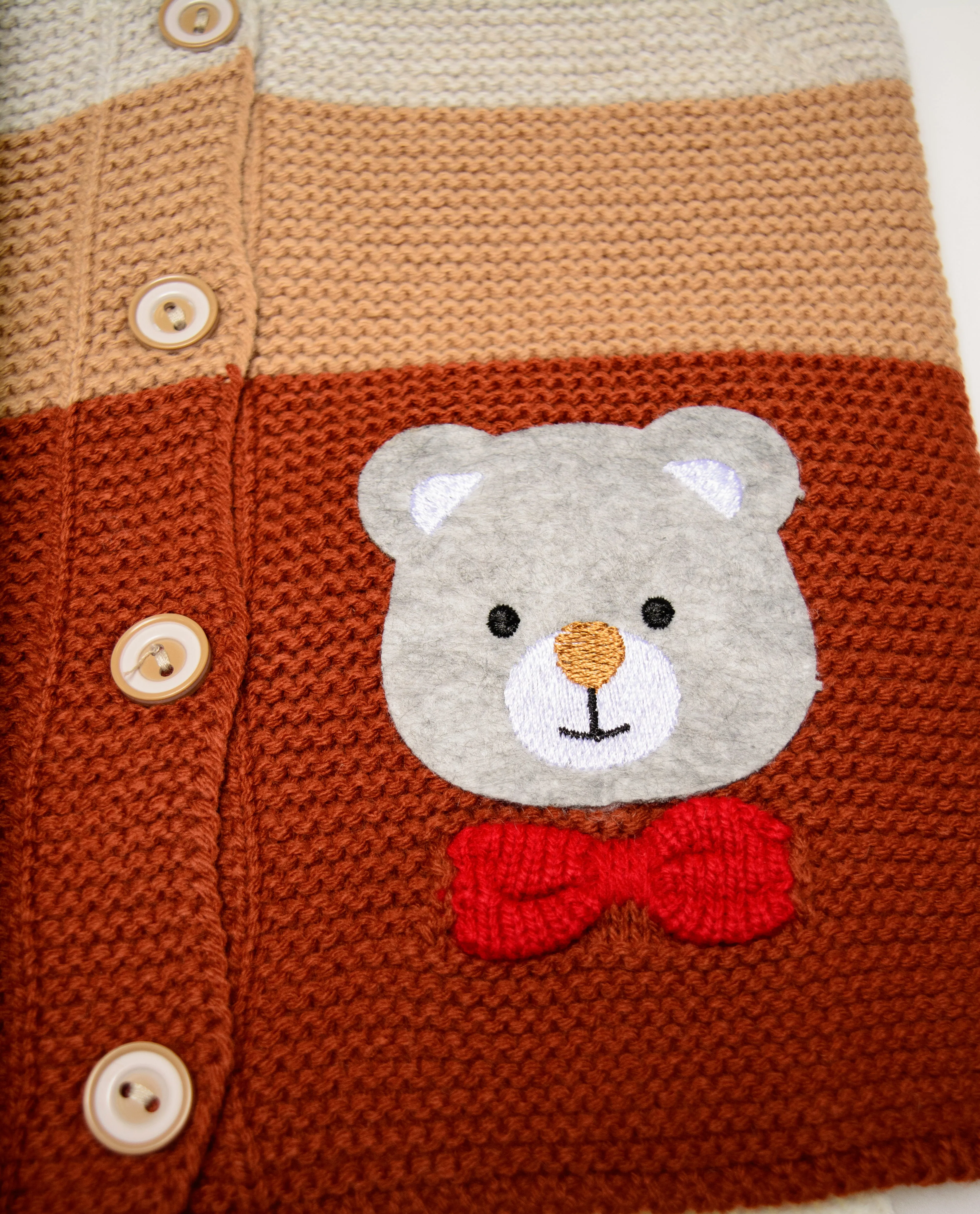 Sweater Vest for Baby & Toddlers, Button-Up Cardigan With Cute Bear