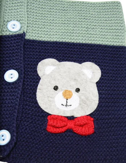 Sweater Vest for Baby & Toddlers, Button-Up Cardigan With Cute Bear