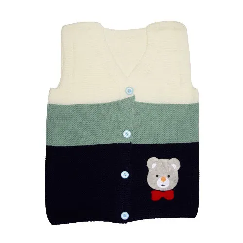 Sweater Vest for Baby & Toddlers, Button-Up Cardigan With Cute Bear