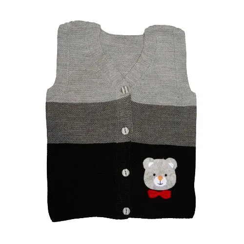 Sweater Vest for Baby & Toddlers, Button-Up Cardigan With Cute Bear