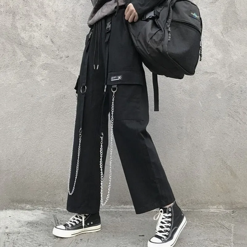 Techwear Pants With Chain