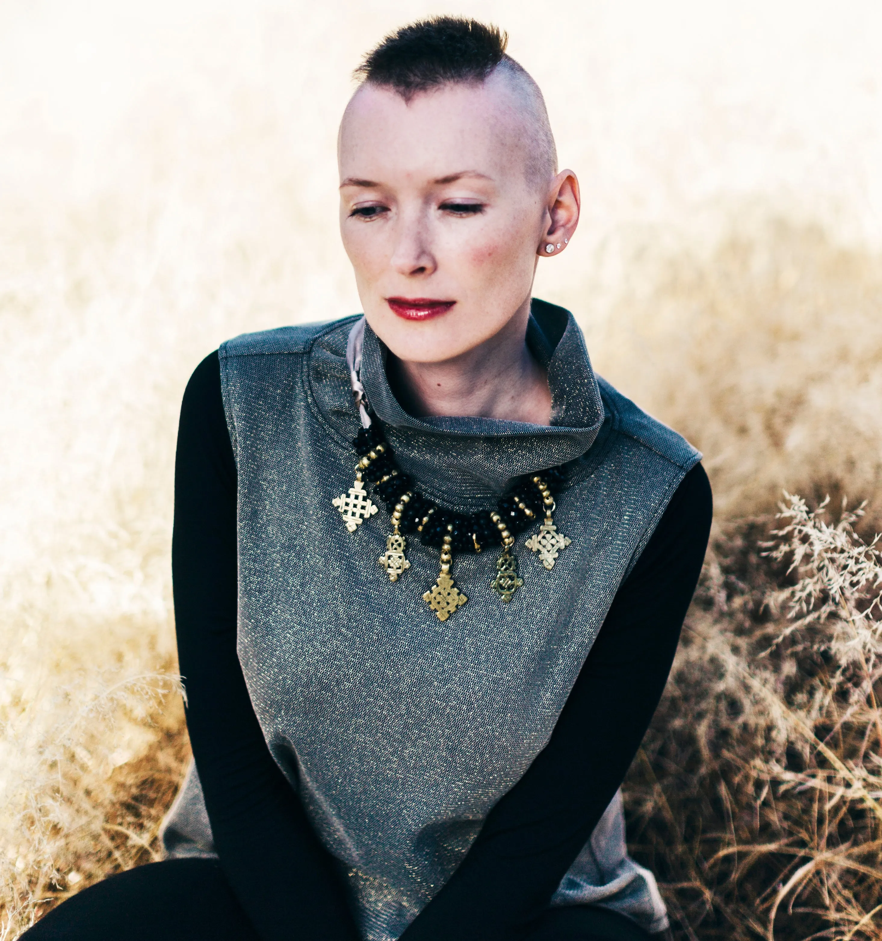 Tempted Top - Gold sparkle