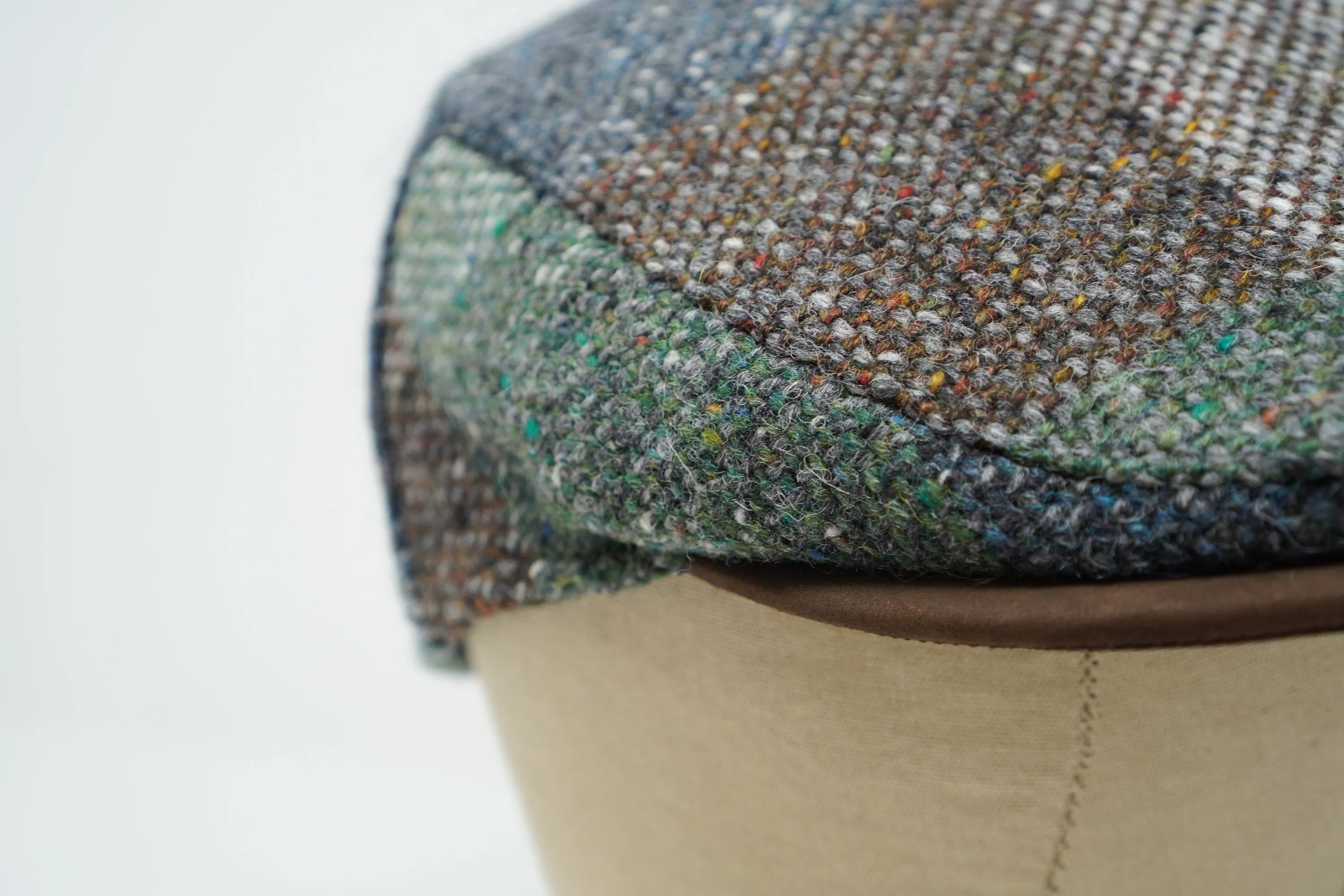 The Sloan Patchwork - Ladies Irish Tweed and Leather Cap