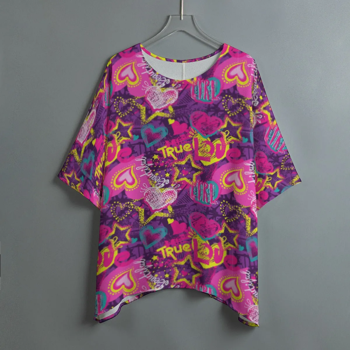 True Love Bat Sleeve Design Shirt