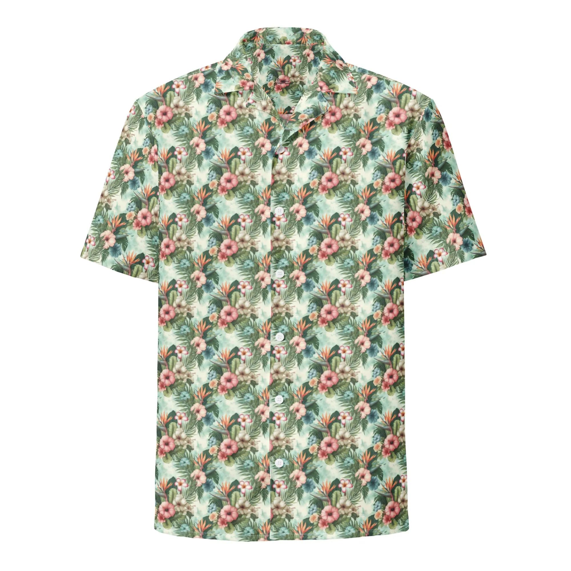 Unisex Button Shirt Floral Escape