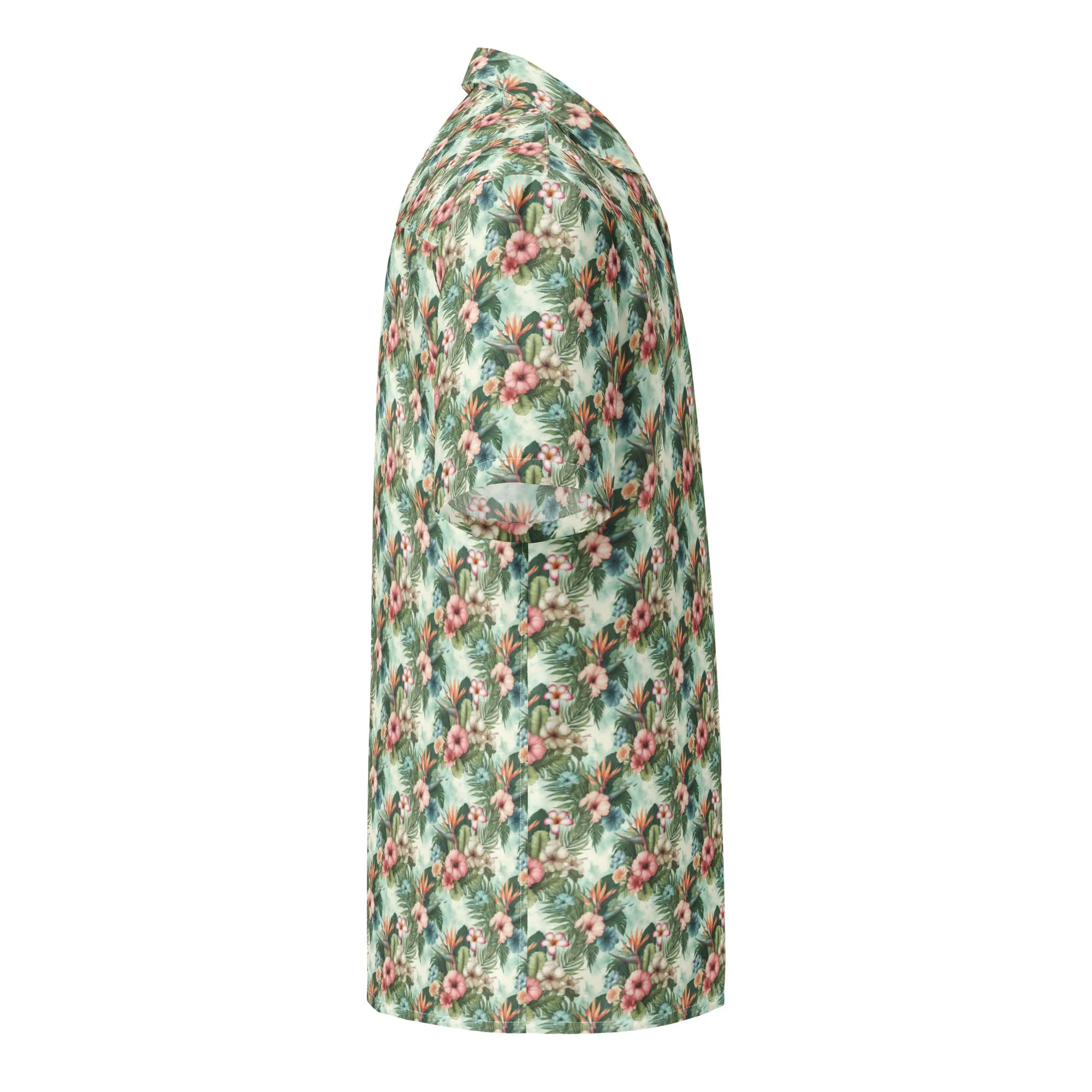 Unisex Button Shirt Floral Escape