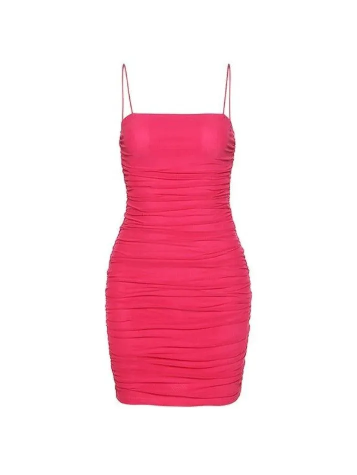 Uniwim Ruched Slip Bodycon Mini Dress