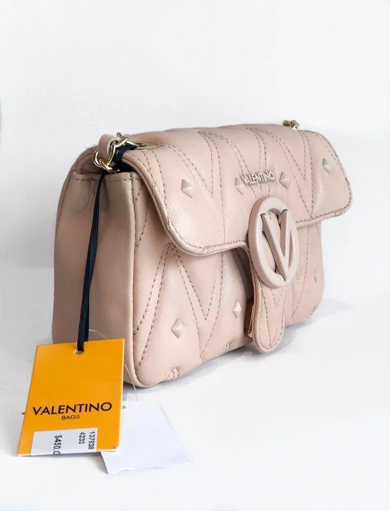 Valentino by Mario Valentino Poisson Studded & Quilted Leather Crossbody
