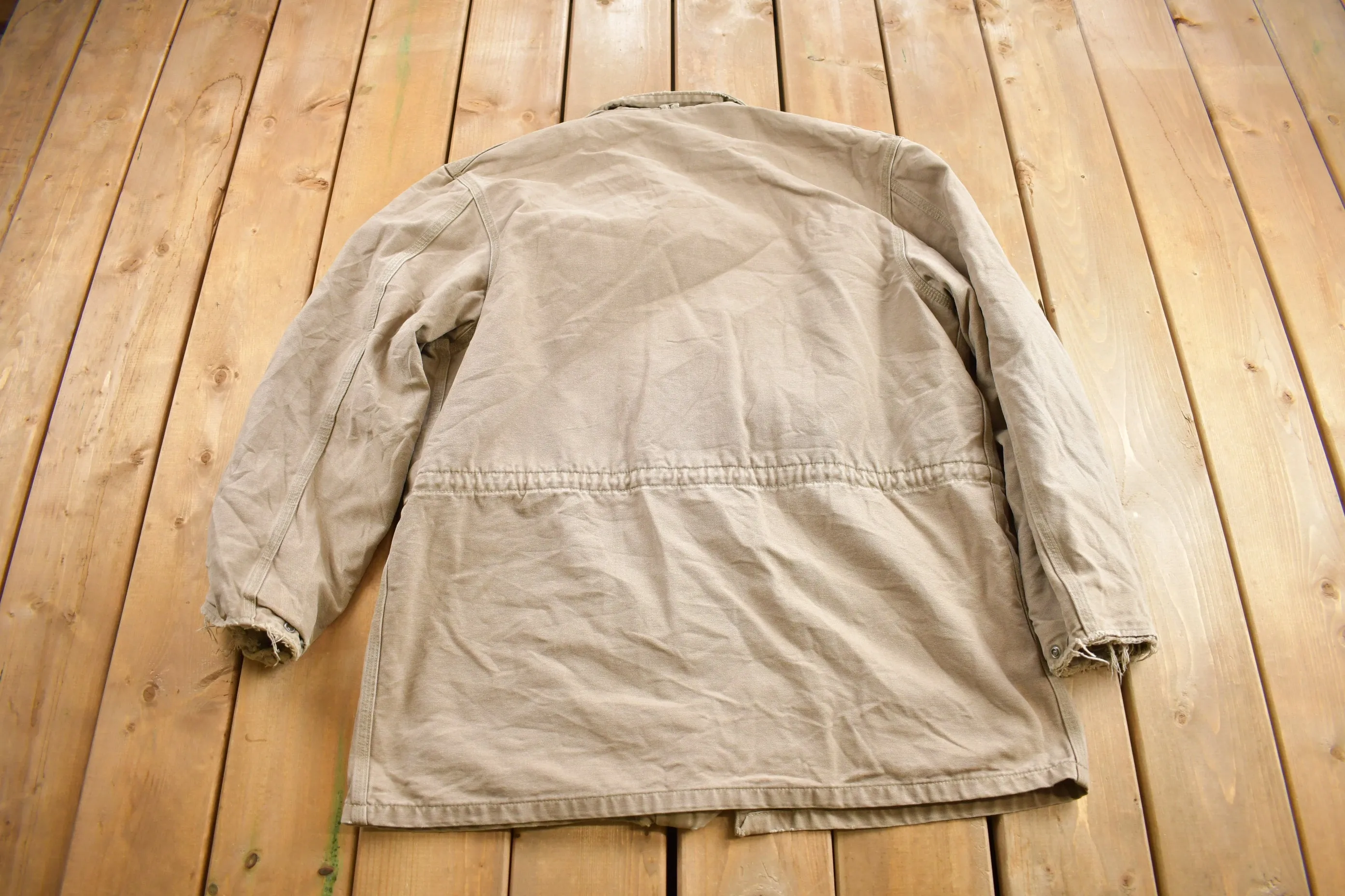 Vintage 1990s Carhartt Beige Ranch Coat
