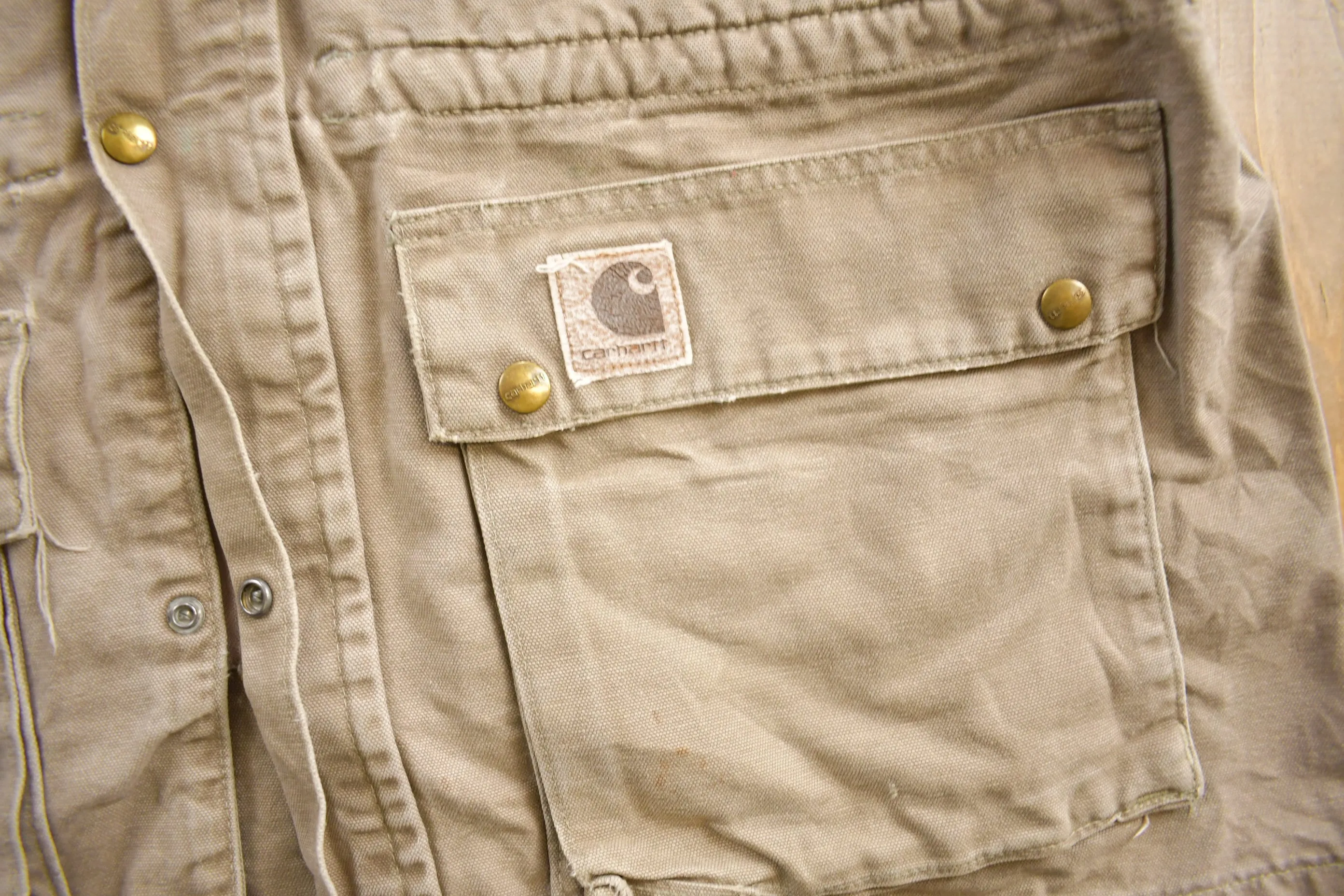Vintage 1990s Carhartt Beige Ranch Coat