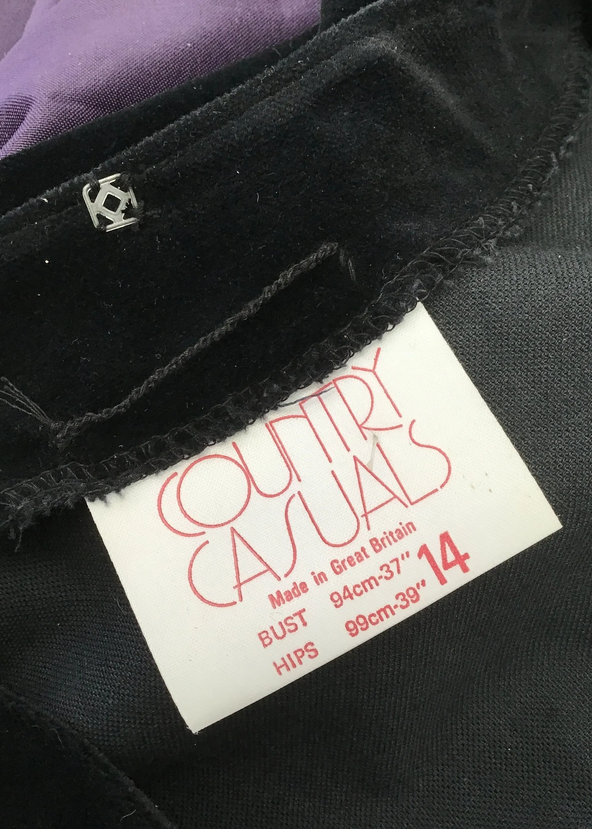 Vintage Black Velvet Cocktail Dress • Country Casuals