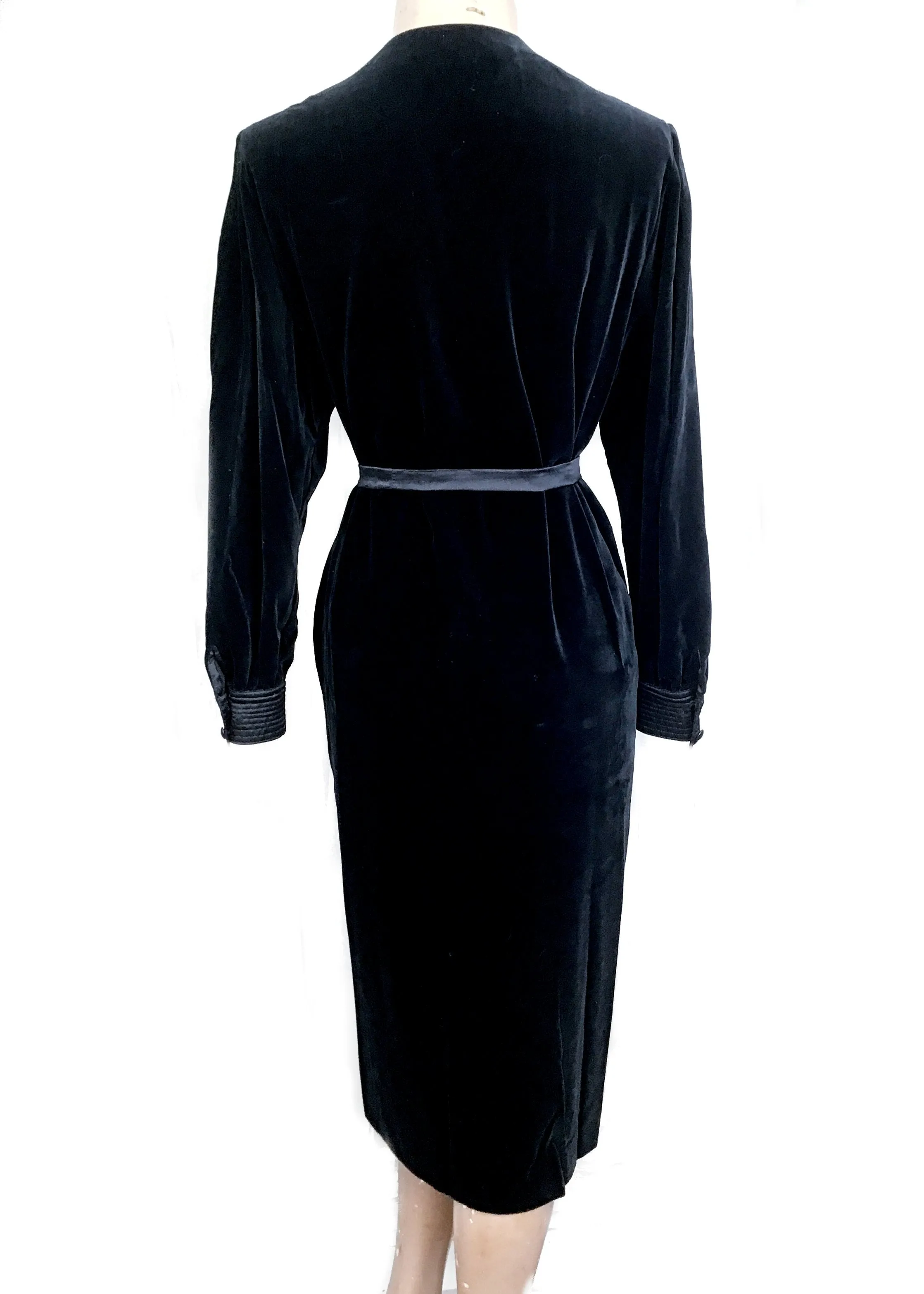 Vintage Black Velvet Cocktail Dress • Country Casuals