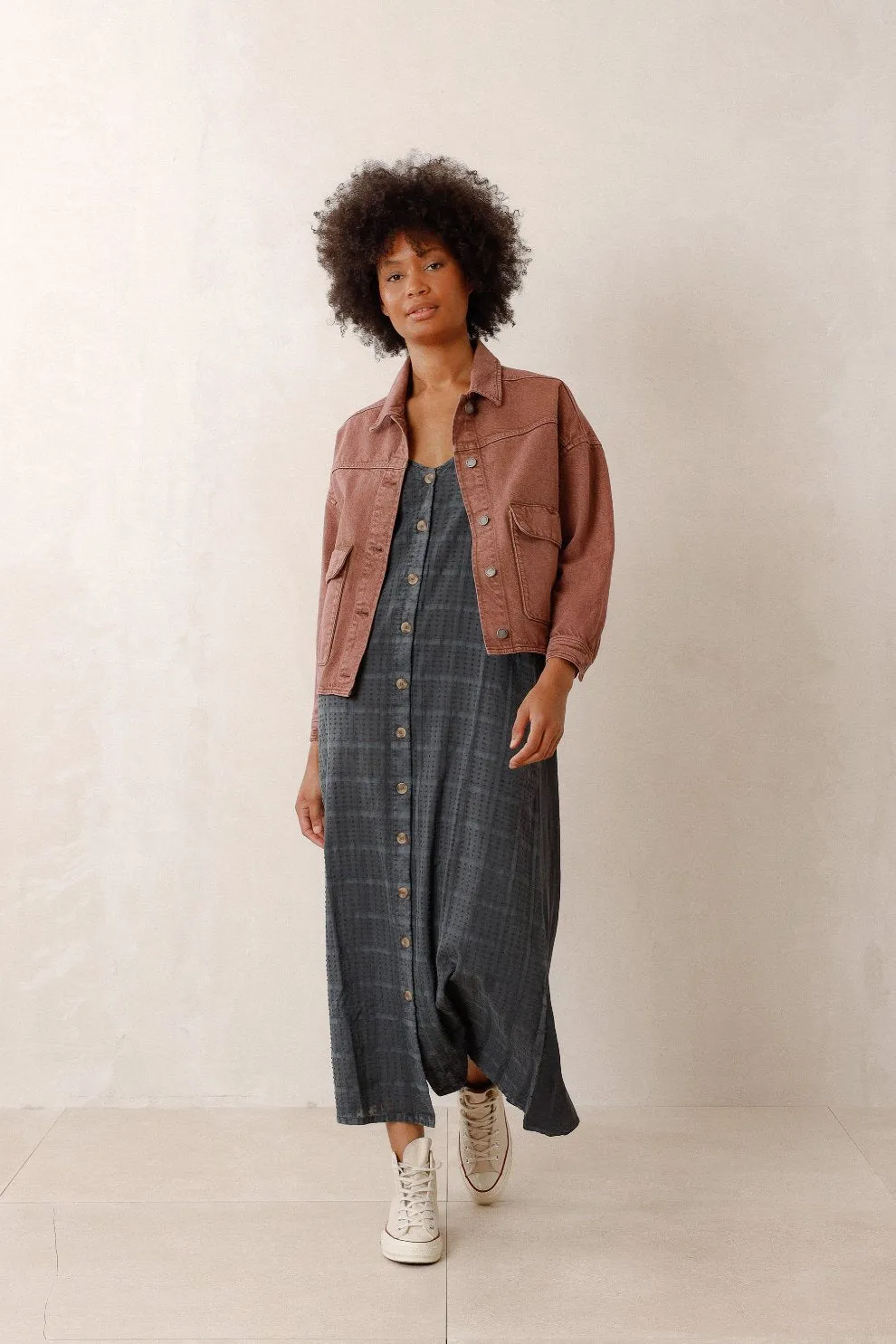 Vintage Twill Bomber Jacket Rose