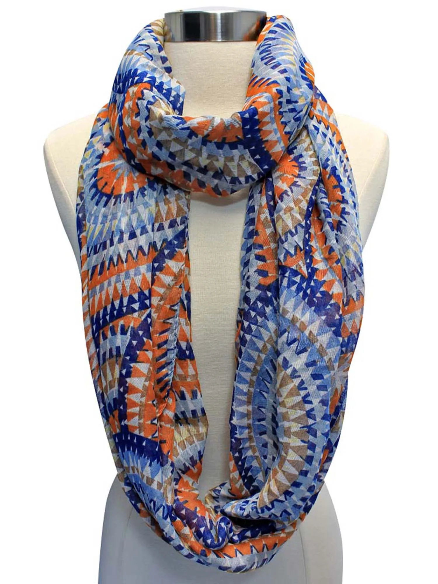 Vivid Kaleidoscope Print Infinity Scarf