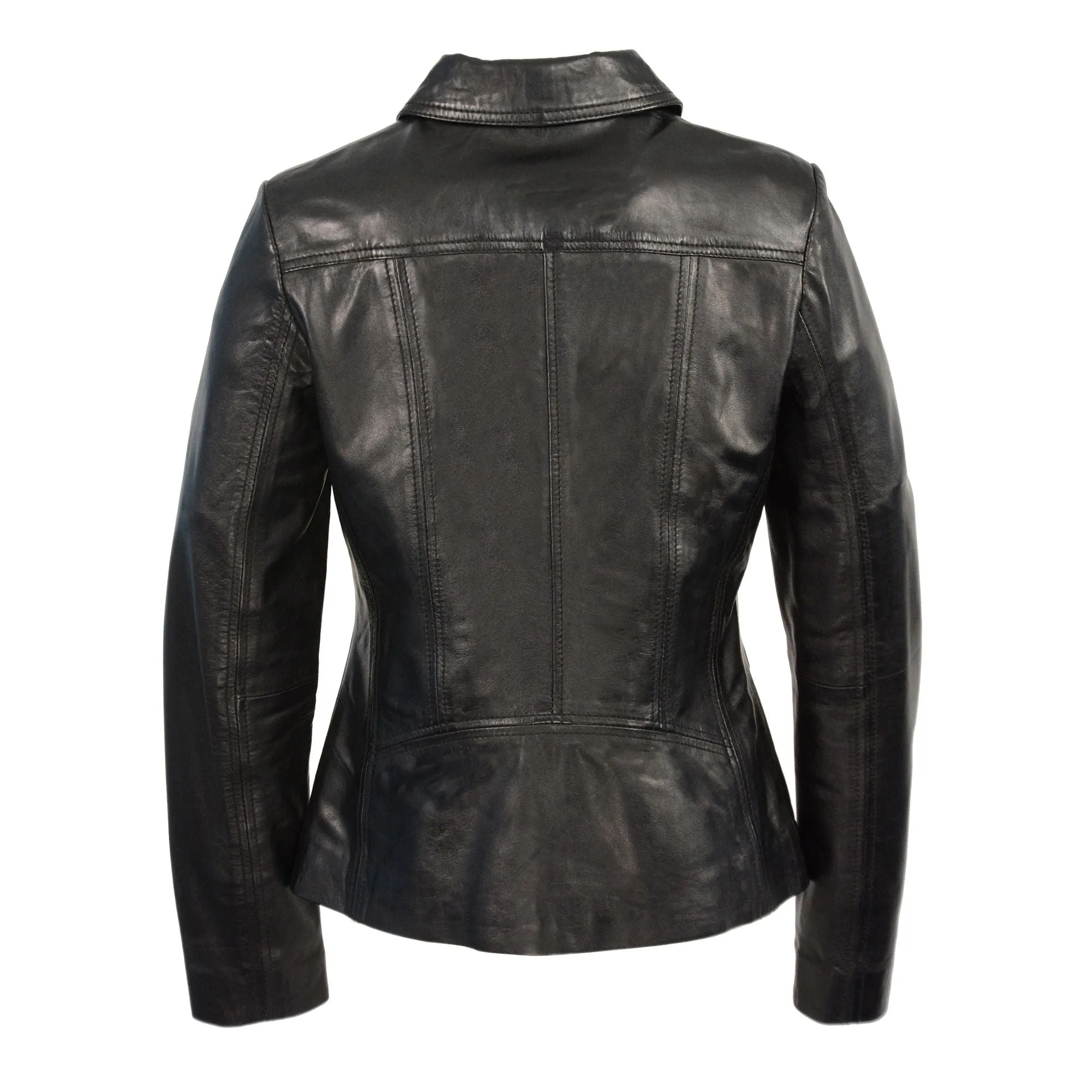 Woman's Zipper Front Scuba Jacket w/ Shirt Collar