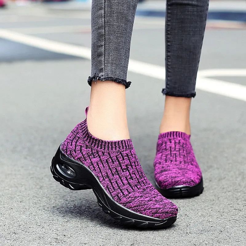Women's Breathable Air Cushion Leisure Shock Sneakers for y