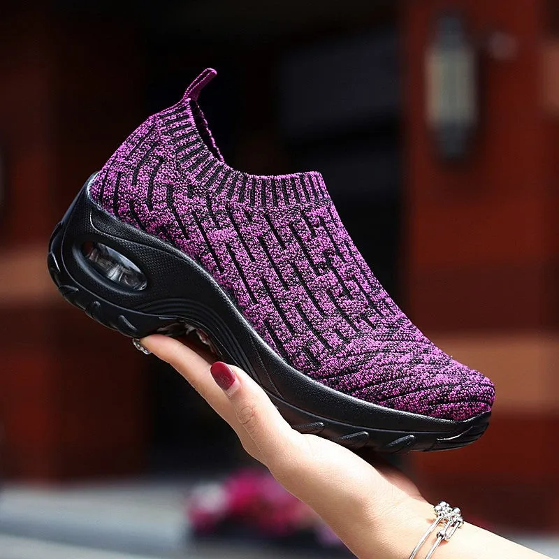 Women's Breathable Air Cushion Leisure Shock Sneakers for y
