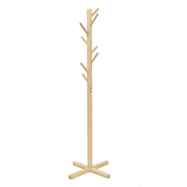 Wooden Coat Hanger, Simple Minimalist Coat Rack, Wood Hanger Floor Standing, Home Furniture Storage Clothes Hanging Hanger Bedroom Drying