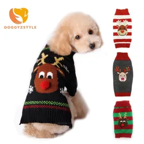 Xmas Pet Dog Clothes Reindeer Design Sweater For Small Dogs Christmas Warm Puppy Coat Chihuahua knitwear Pullover Elk Costumes