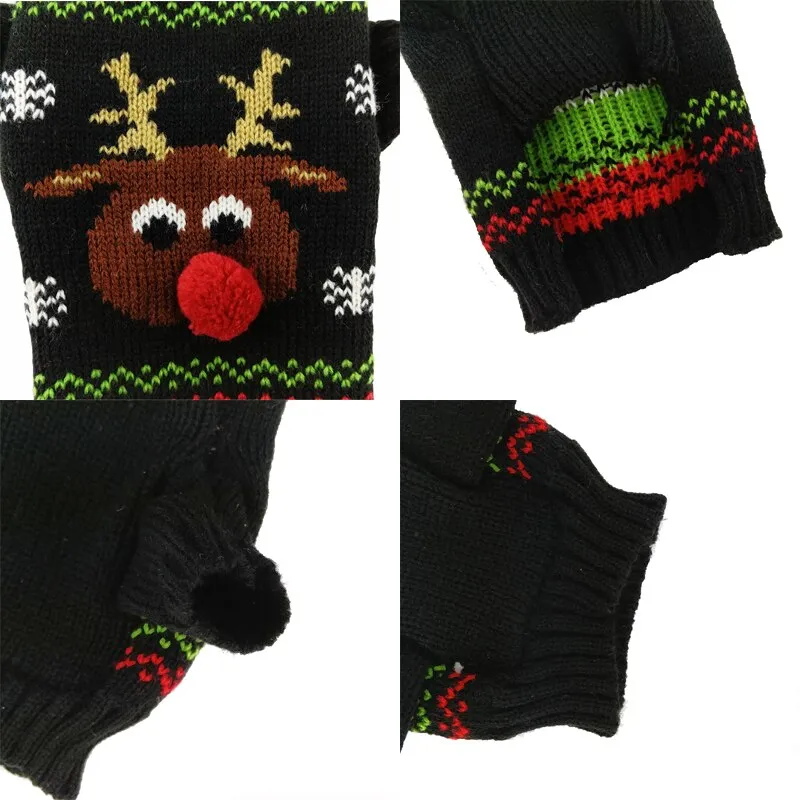Xmas Pet Dog Clothes Reindeer Design Sweater For Small Dogs Christmas Warm Puppy Coat Chihuahua knitwear Pullover Elk Costumes