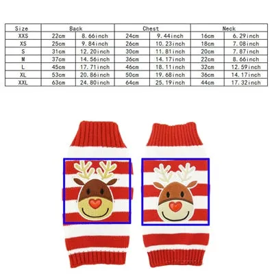 Xmas Pet Dog Clothes Reindeer Design Sweater For Small Dogs Christmas Warm Puppy Coat Chihuahua knitwear Pullover Elk Costumes