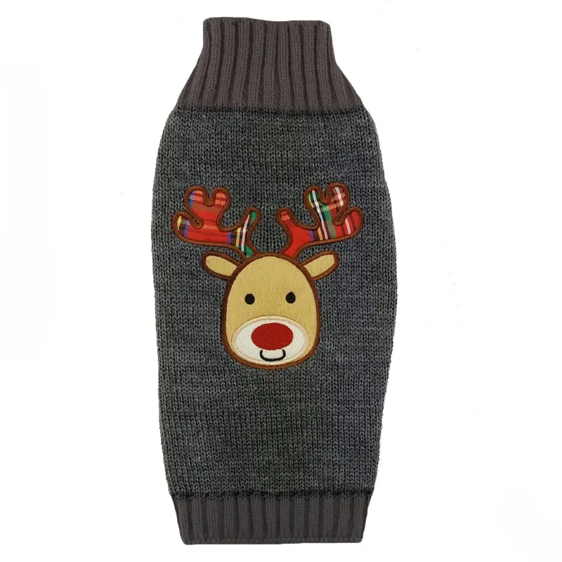 Xmas Pet Dog Clothes Reindeer Design Sweater For Small Dogs Christmas Warm Puppy Coat Chihuahua knitwear Pullover Elk Costumes