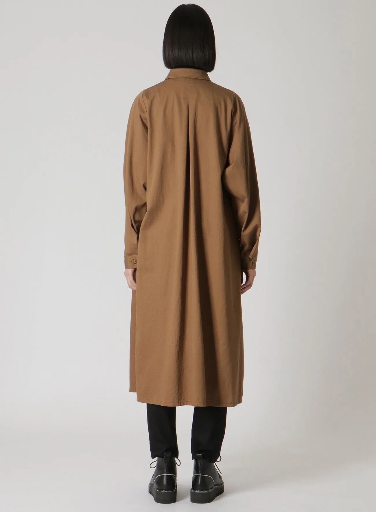 [Y's BORN PRODUCT] COTTON TWILL DOUBLE CHEST POCKET DRESS