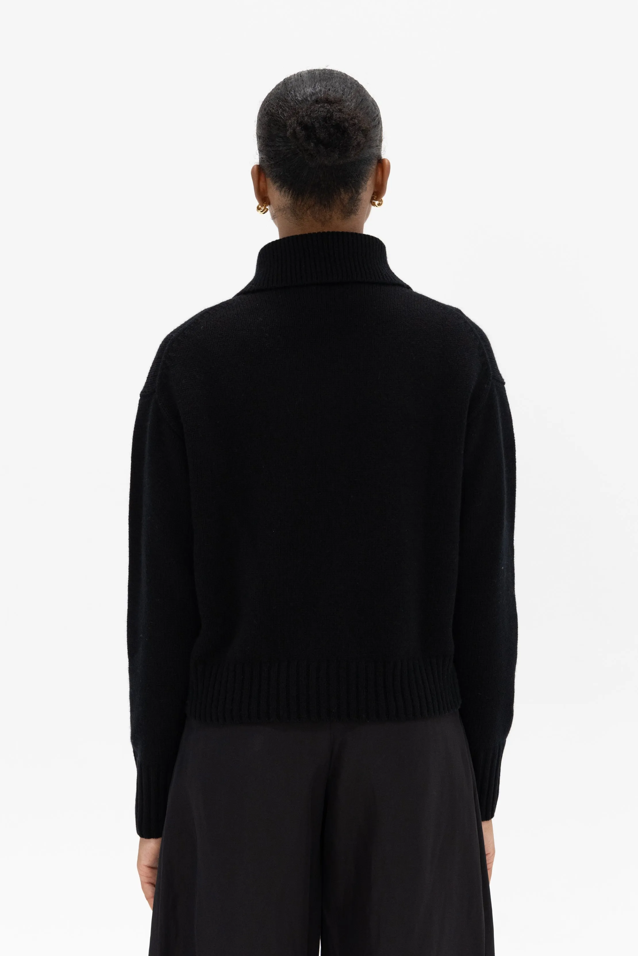 Zip Cardigan, Noir