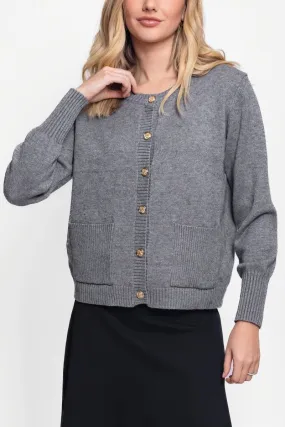 ZOA CARDIGAN (HEATHER GREY)